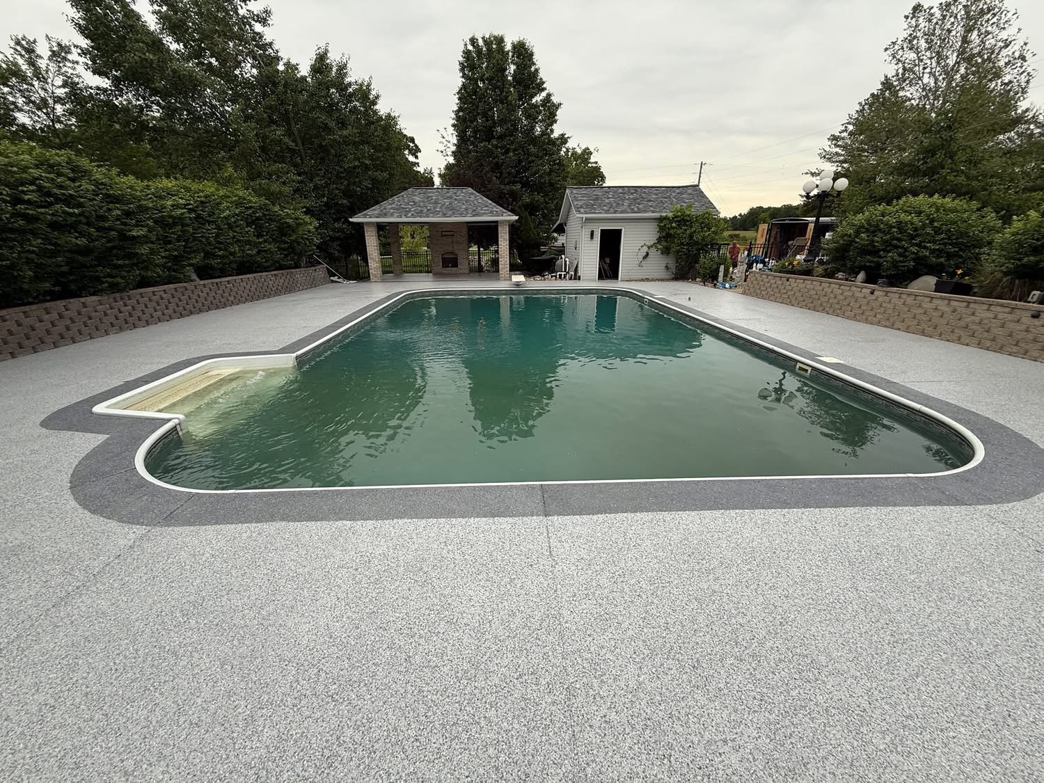 Polyaspartic Pool Deck Flooring in Johnston City, IL